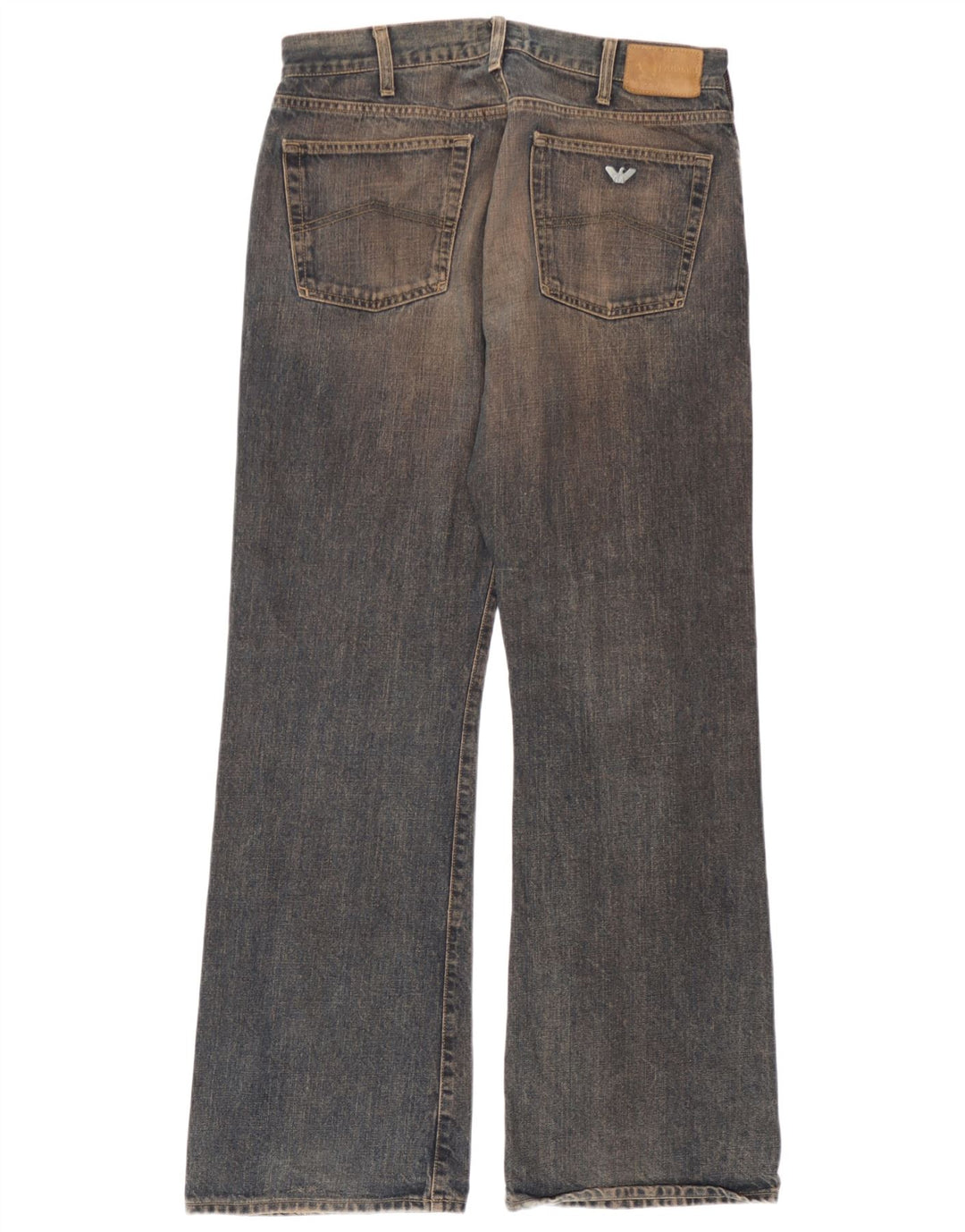 Armani feminino bootcut jeans W34 L32 azul marinho algodão
