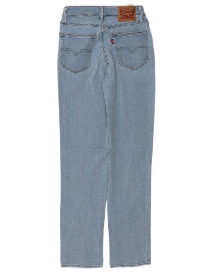 Calça jeans feminina Levi's 724 High Rise Straight W26 L28 azul algodão