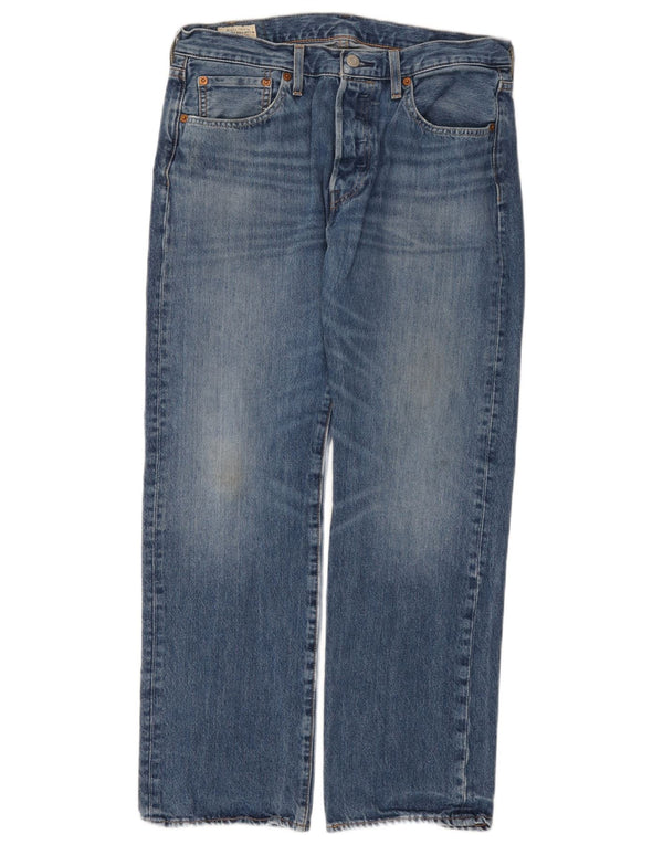 Levi's Masculino 501 Straight Jeans W32 L30 Azul Algodão