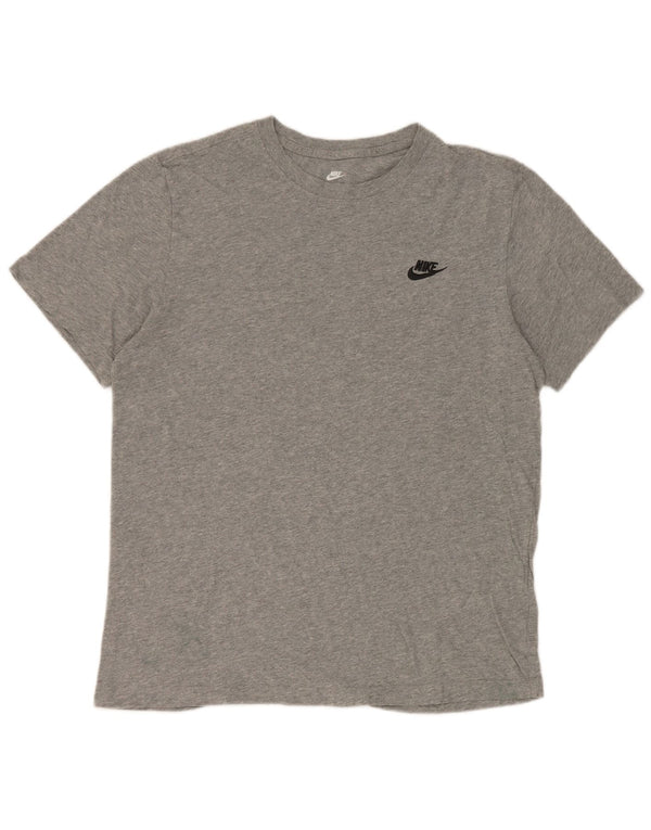 Camiseta masculina Nike algodão cinza médio