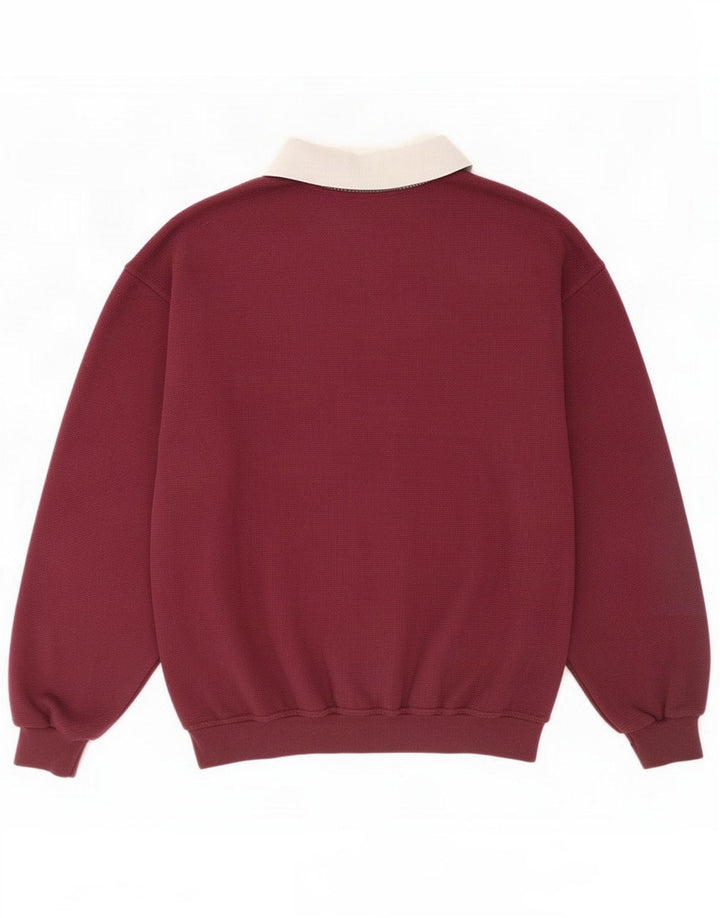 Mito moletom masculino com gola polo jumper médio Borgonha
