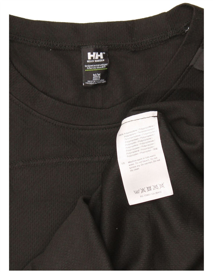 HELLY HANSEN Top masculino manga longa médio preto colorblock polietileno