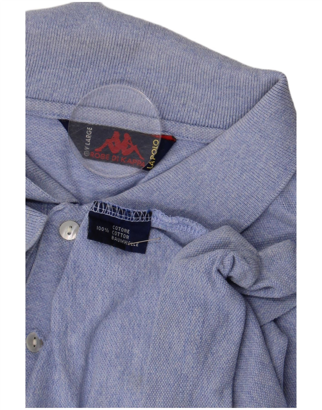 Camisa polo masculina Kappa grande algodão azul