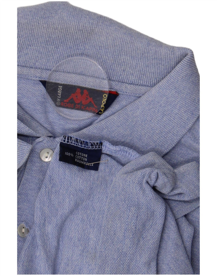 Camisa polo masculina Kappa grande algodão azul