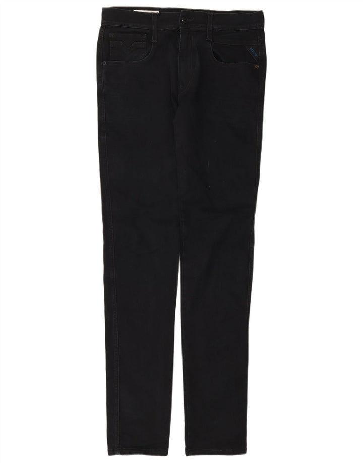 Replay Mens Slim Jeans W31 L34 Azul Marinho Algodão