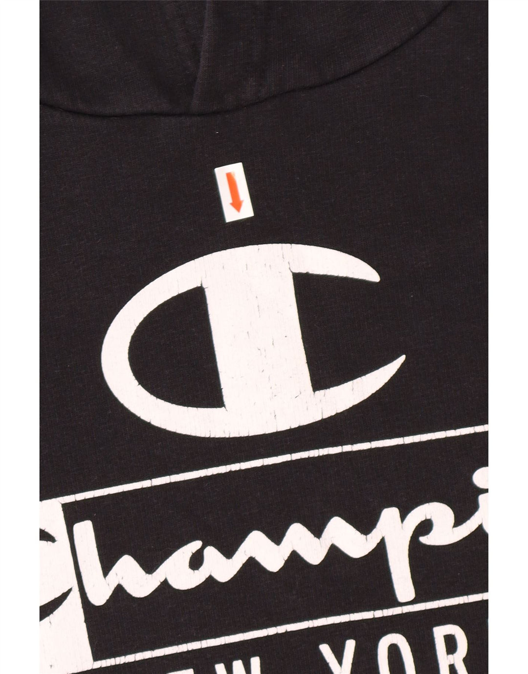 CHAMPION Suéter masculino com capuz gráfico de Nova York 2XL algodão preto