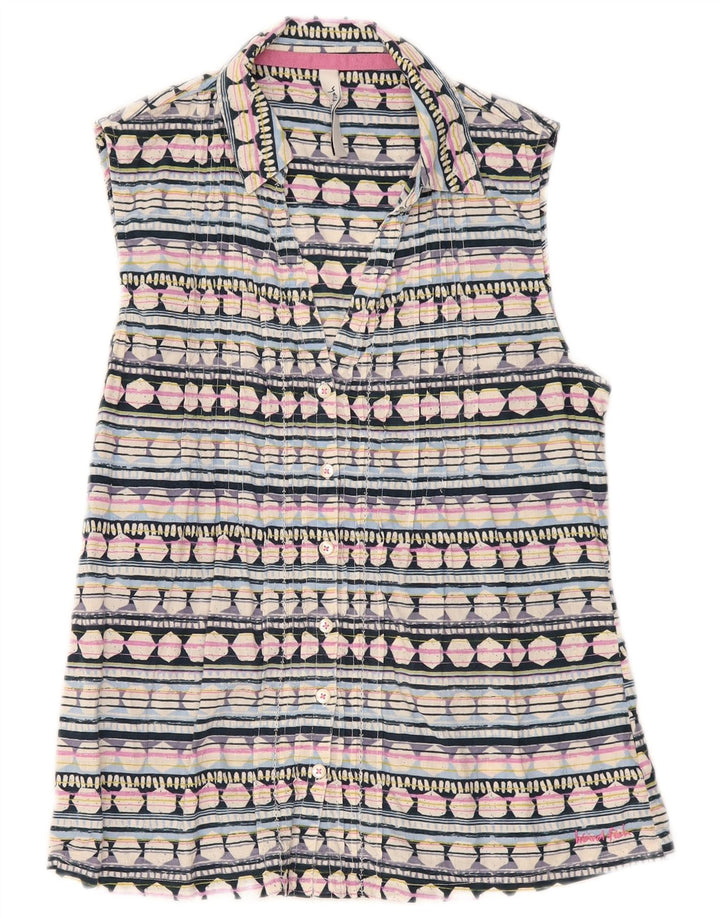 Blusa feminina Weird Fish UK 12 média multicolorida geométrica