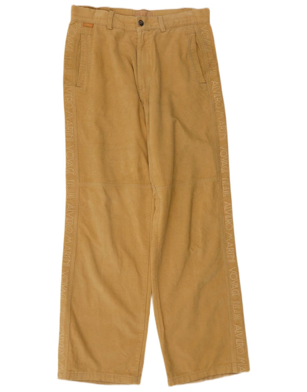Calça masculina de veludo cotelê ALVIERO MARTINI W30 L31 bege