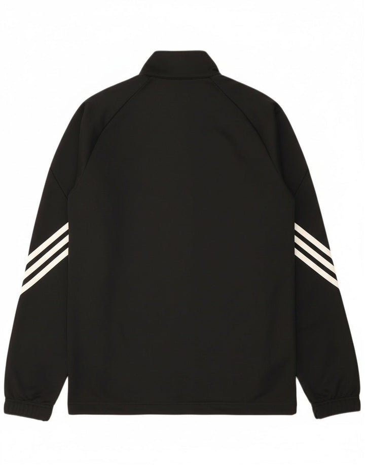 Adidas Mens Climalite Tracksuit Top Jacket Pequeno Poliéster Preto