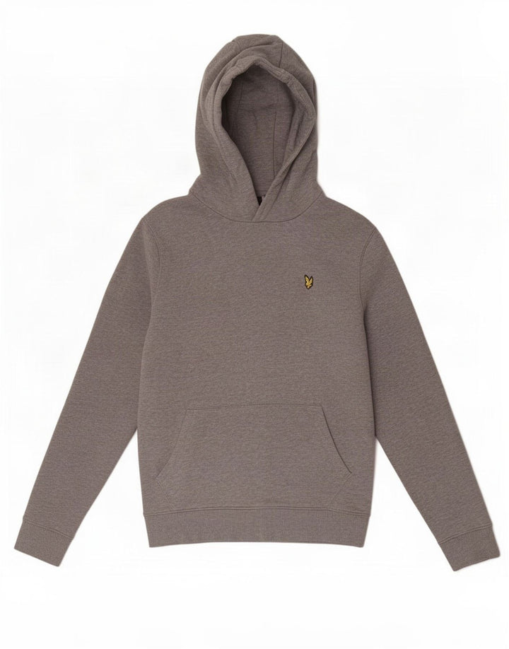 Lyle & Scott moletom com capuz masculino pequeno algodão cinza