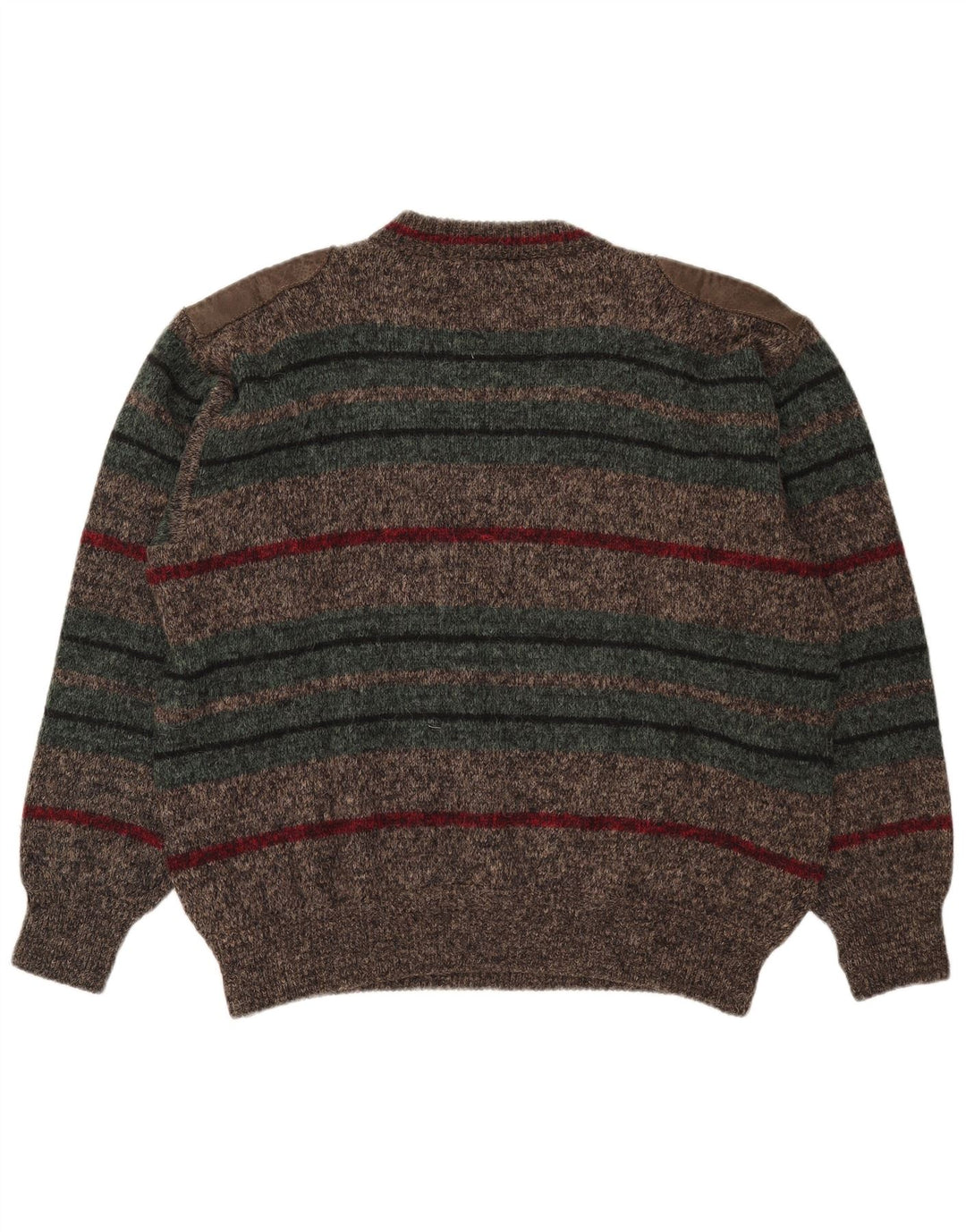 Suéter masculino Ranger com gola redonda XL poliamida listrada marrom
