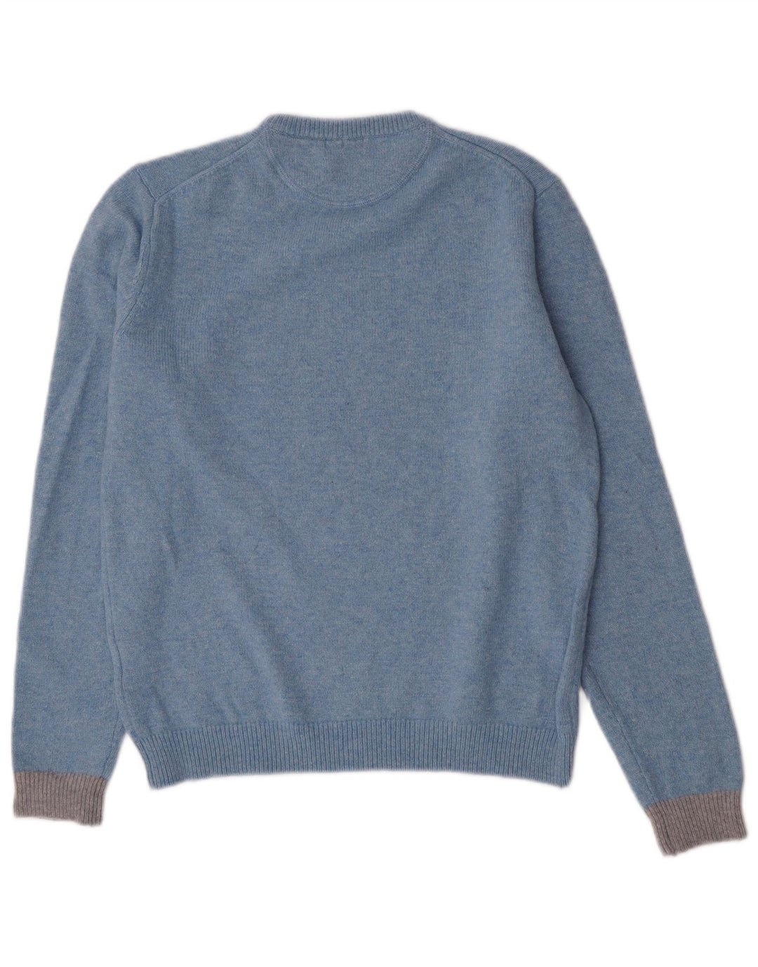 Suéter feminino Sun68 com gola redonda, grande lã azul