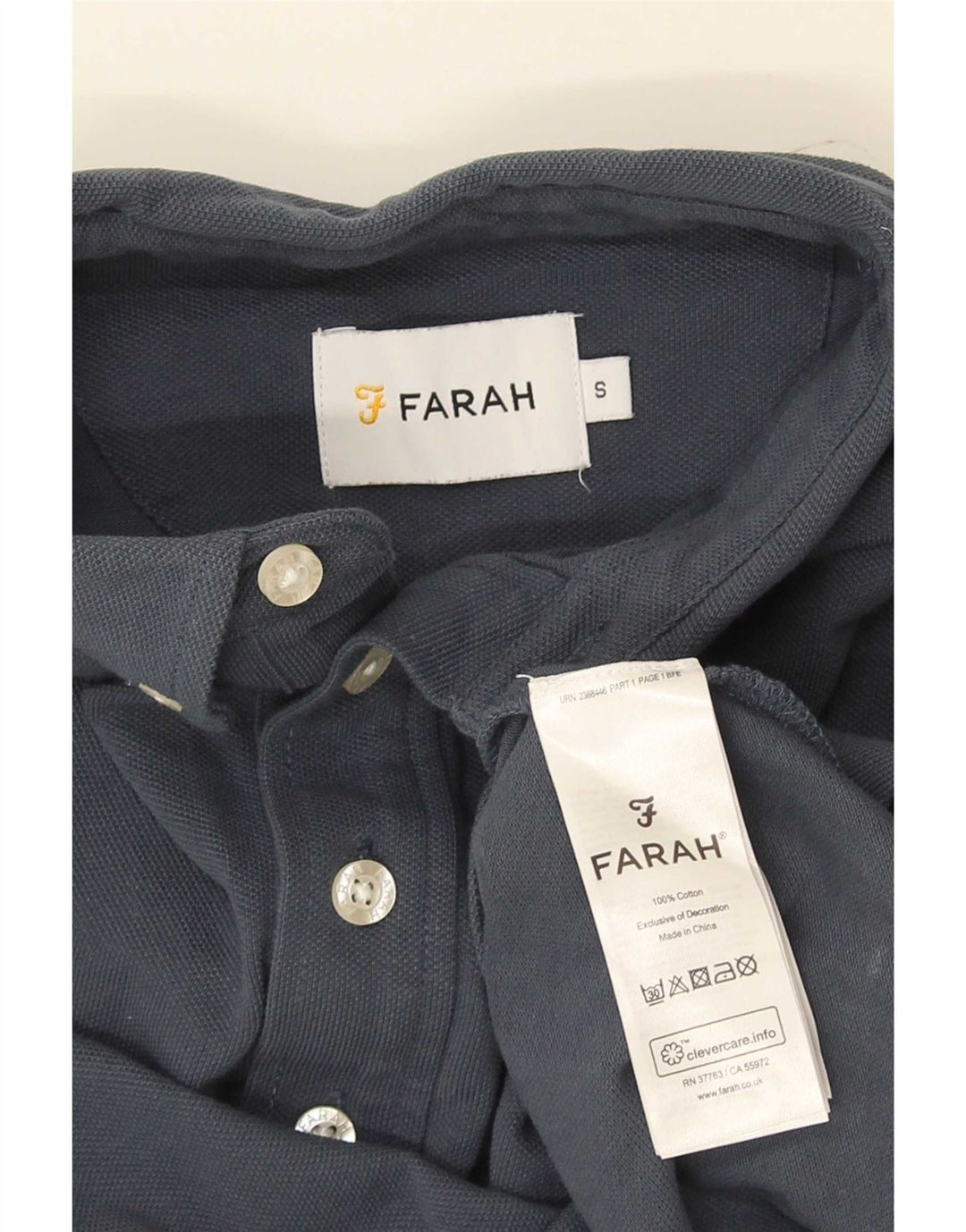 Pulôver masculino Farah pequeno algodão azul marinho