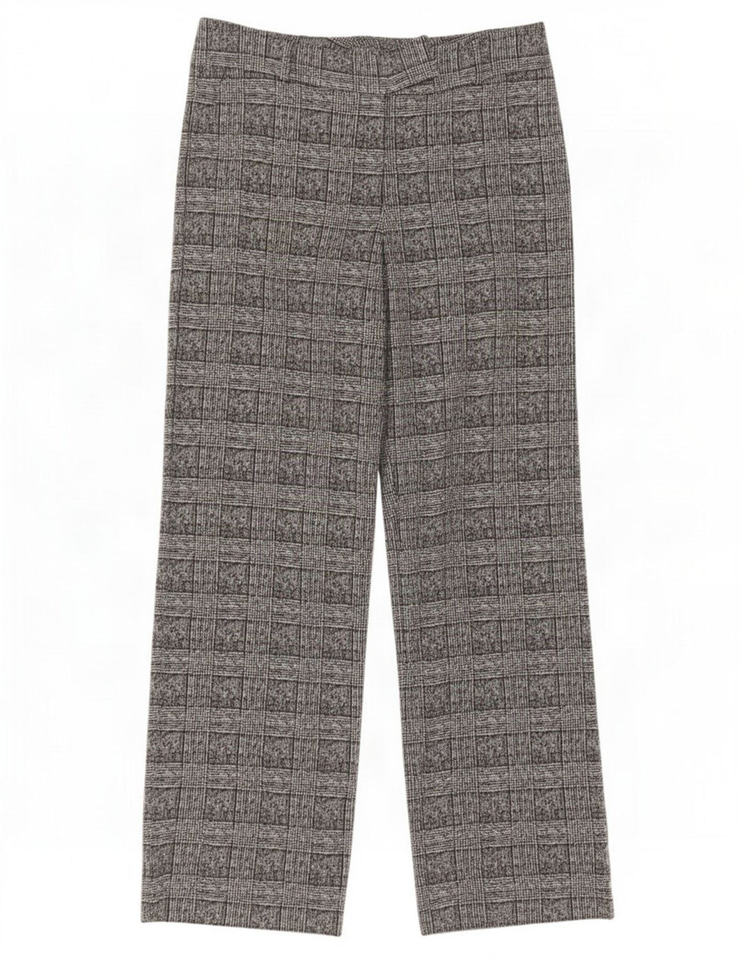 Calça feminina Marks & Spencer UK 14 grande W34 L32 cinza xadrez