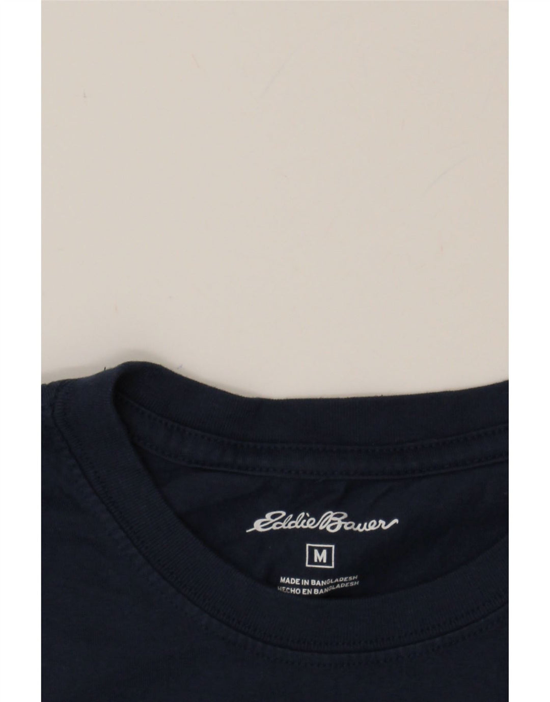 EDDIE BAUER Mens T-Shirt Top Medium Navy Blue Cotton Vintage Eddie Bauer and Second-Hand Eddie Bauer from Messina Hembry 