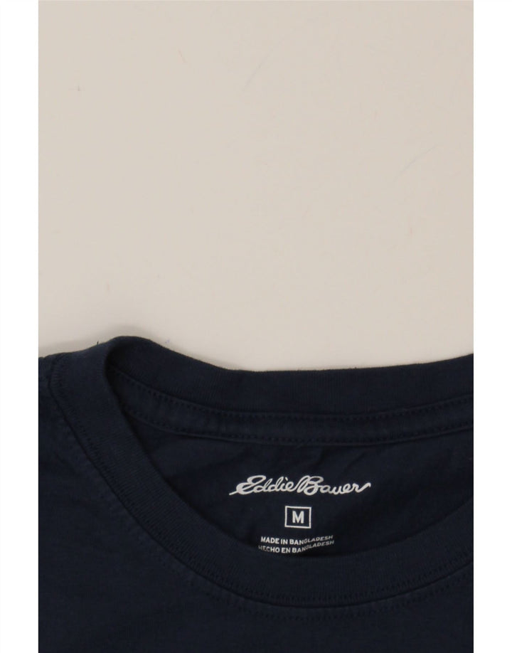 EDDIE BAUER Mens T-Shirt Top Medium Navy Blue Cotton Vintage Eddie Bauer and Second-Hand Eddie Bauer from Messina Hembry 