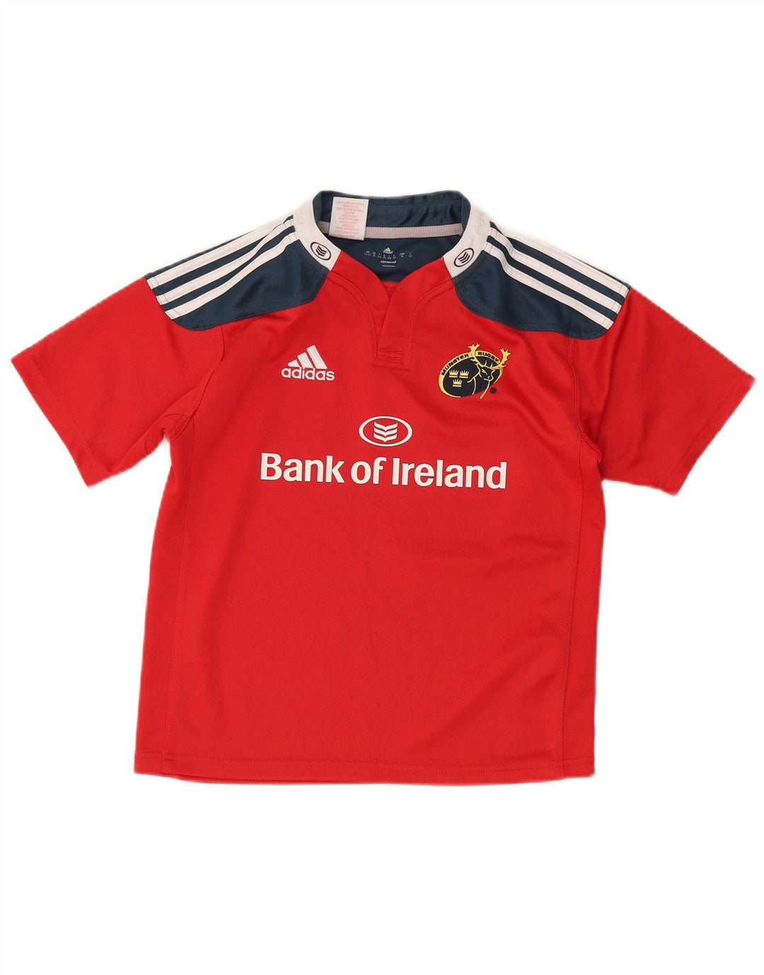 ADIDAS Boys Munster Rugby Graphic T-Shirt Top 11-12 Anos Vermelho Colorblock