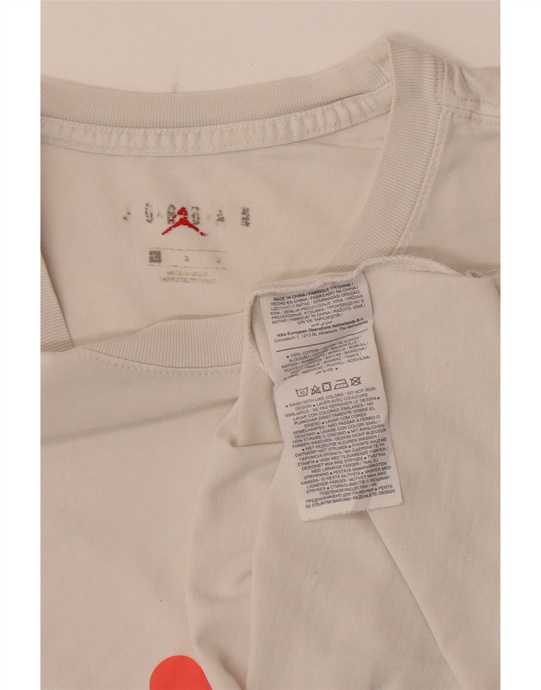 Camiseta Jordan masculina gráfica grande algodão branco