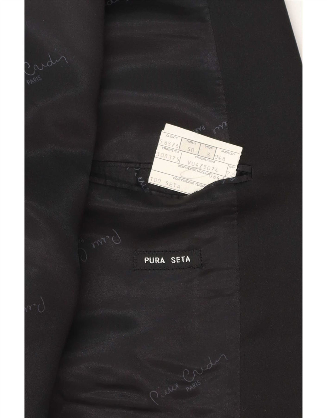 Jaqueta Blazer Masculina Pierre Cardin IT 50 Grande Preto Geométrico Clássico