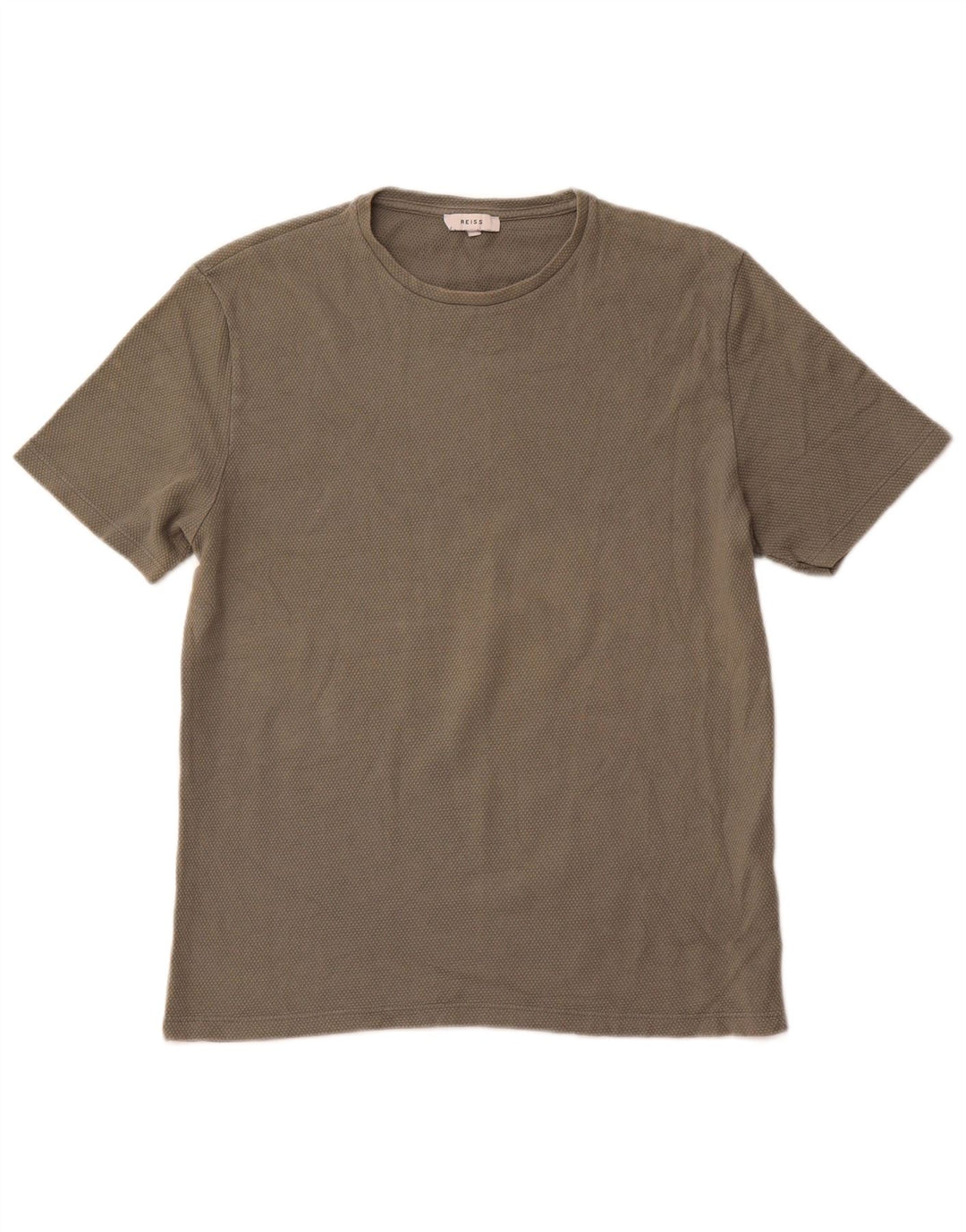 Camiseta masculina REISS Top grande algodão verde