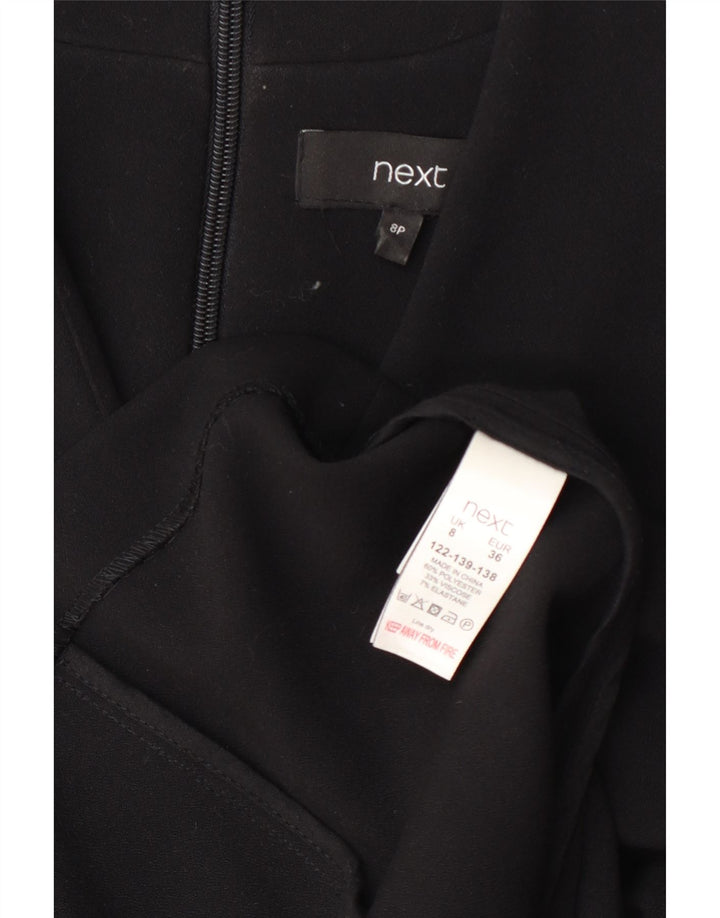 Próximo Vestido bainha feminino UK 8 pequeno poliéster preto