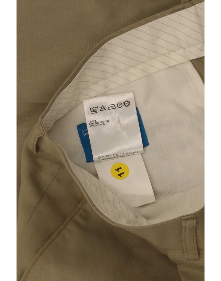 Calça casual masculina Marks & Spencer com pegged W34 L31 Poliéster cáqui