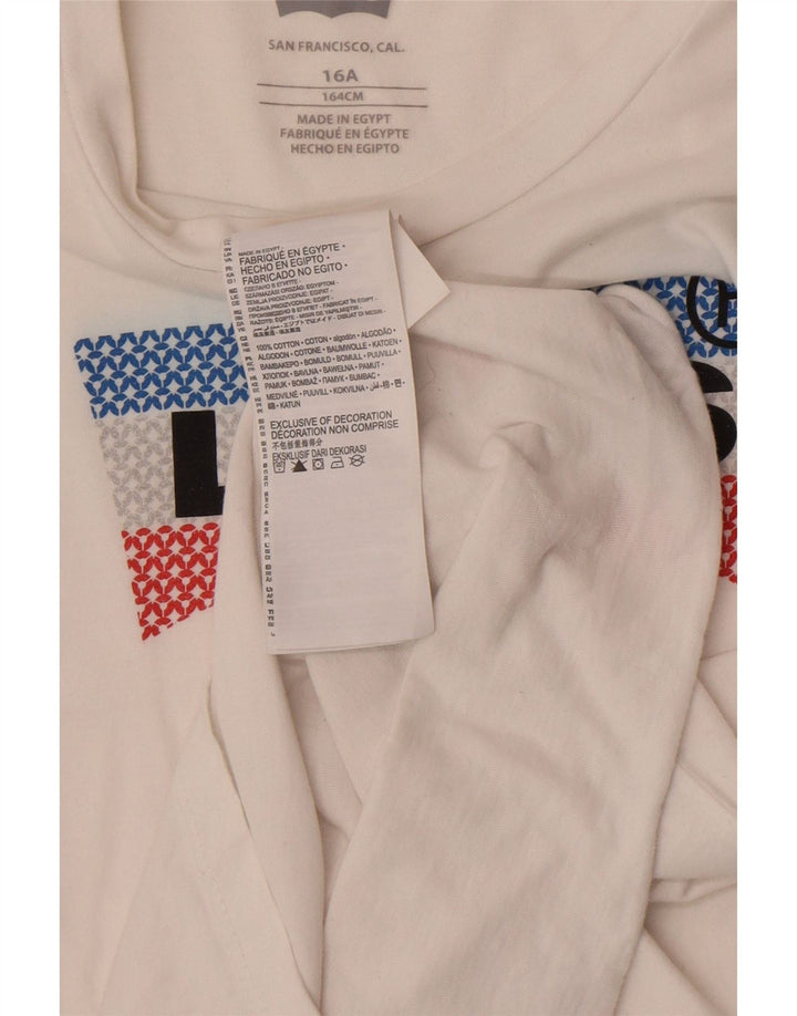 Top gráfico Levi's Boys manga comprida 15-16 anos branco