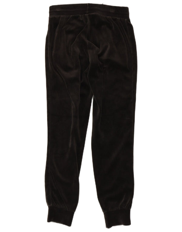 Calça esportiva feminina de veludo Puma Joggers UK 6 XS algodão preto