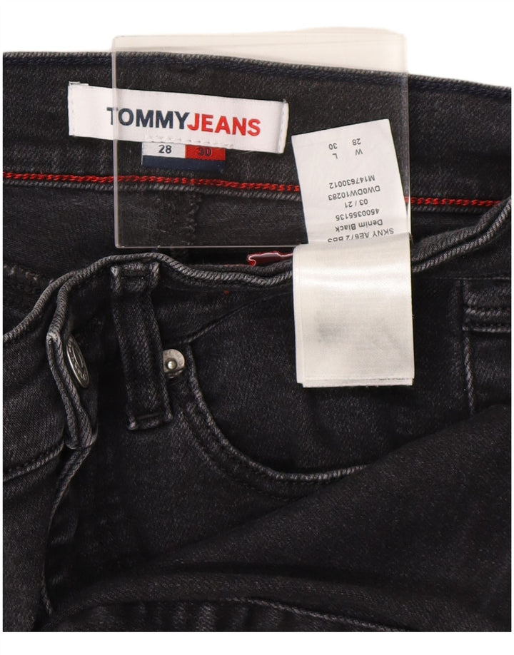 Jeans skinny feminino TOMMY HILFIGER W28 L30 algodão preto