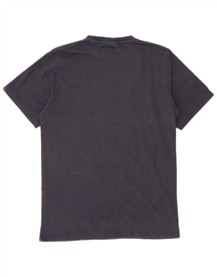 Camiseta Animal Masculina Gráfica Top Médio Algodão Azul Marinho