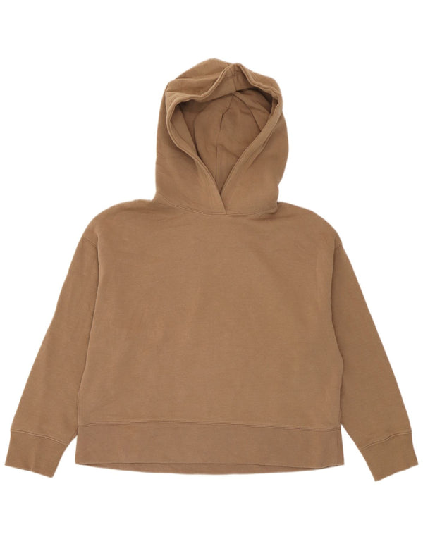 Zara Womens Hoodie Jumper UK 16 Grande Algodão Marrom