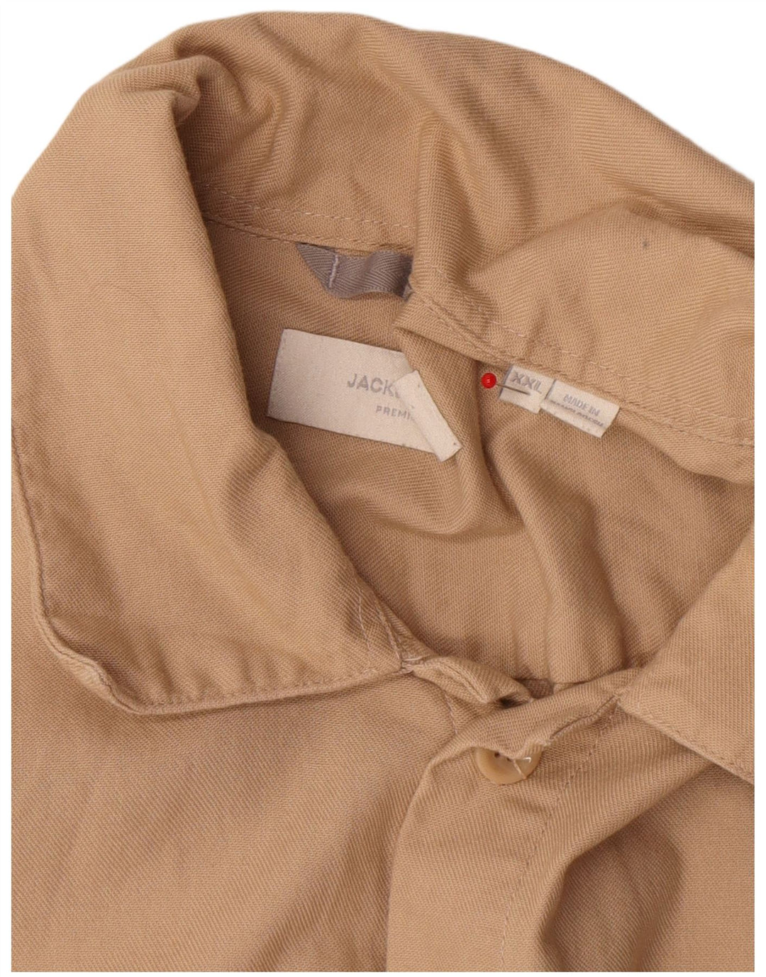 Camisa masculina Jack & Jones 2XL algodão bege