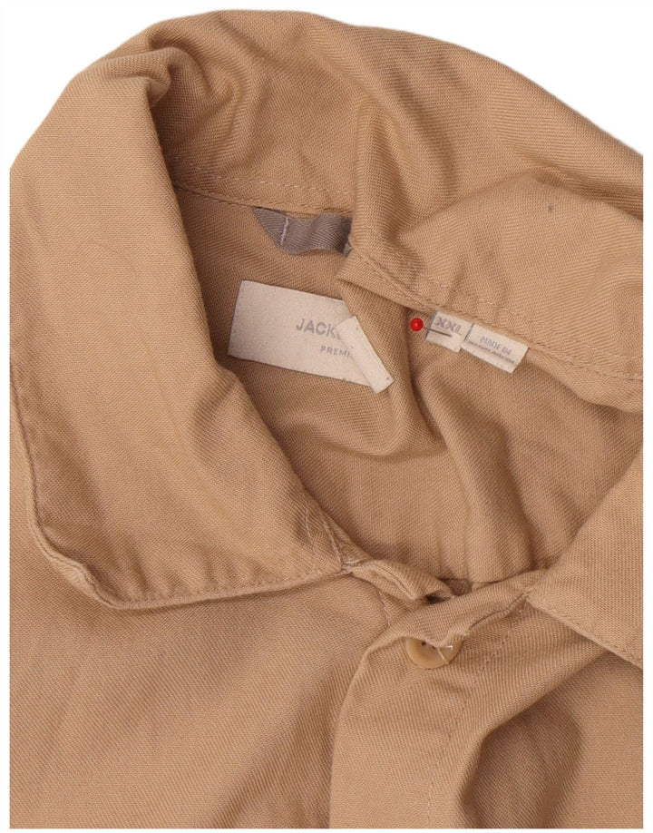 Camisa masculina Jack & Jones 2XL algodão bege