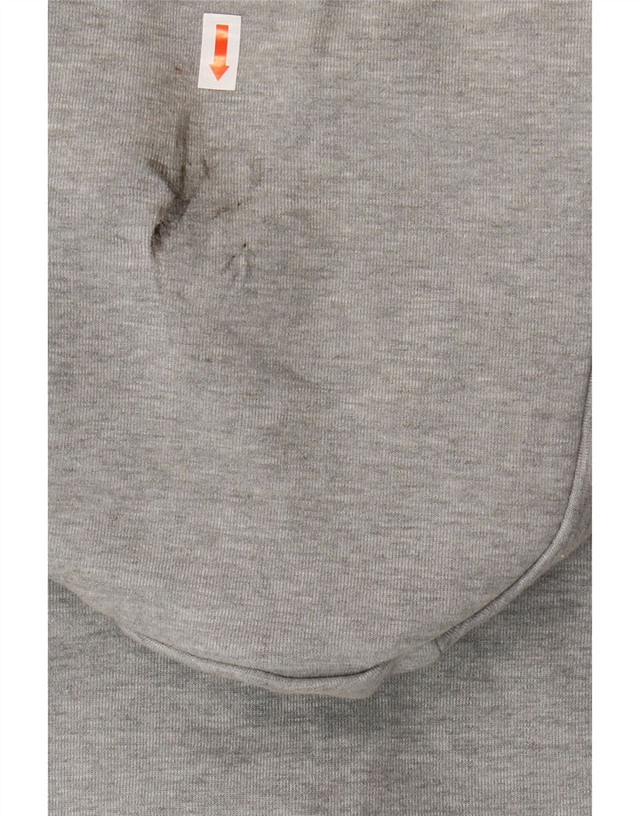 Suéter masculino NIKE com capuz e zíper grande cinza algodão