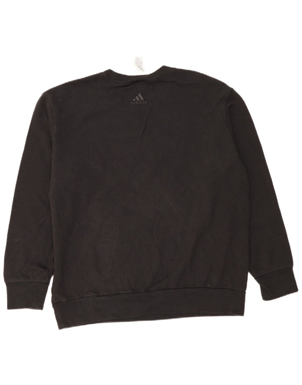 Adidas Mens Graphic Moletom Jumper XL Algodão Preto