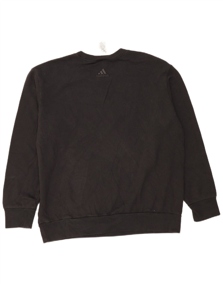 Adidas Mens Graphic Moletom Jumper XL Algodão Preto