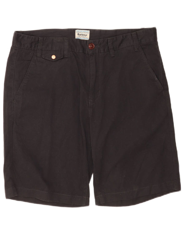 Barbour Mens Regular Fit Chino Shorts W36 Grande Algodão Preto
