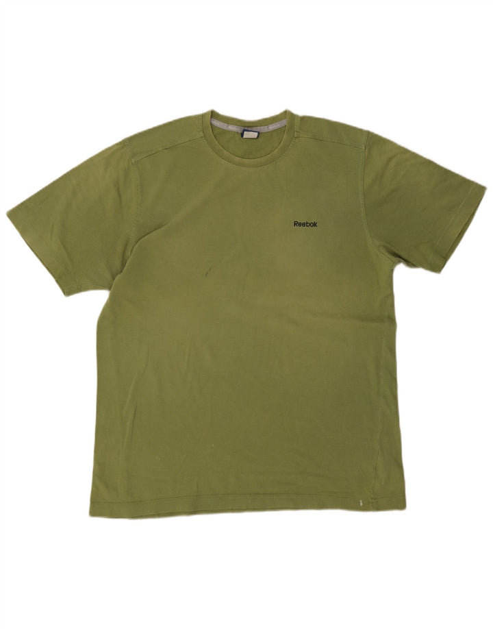 Camiseta masculina Reebok Top médio algodão verde