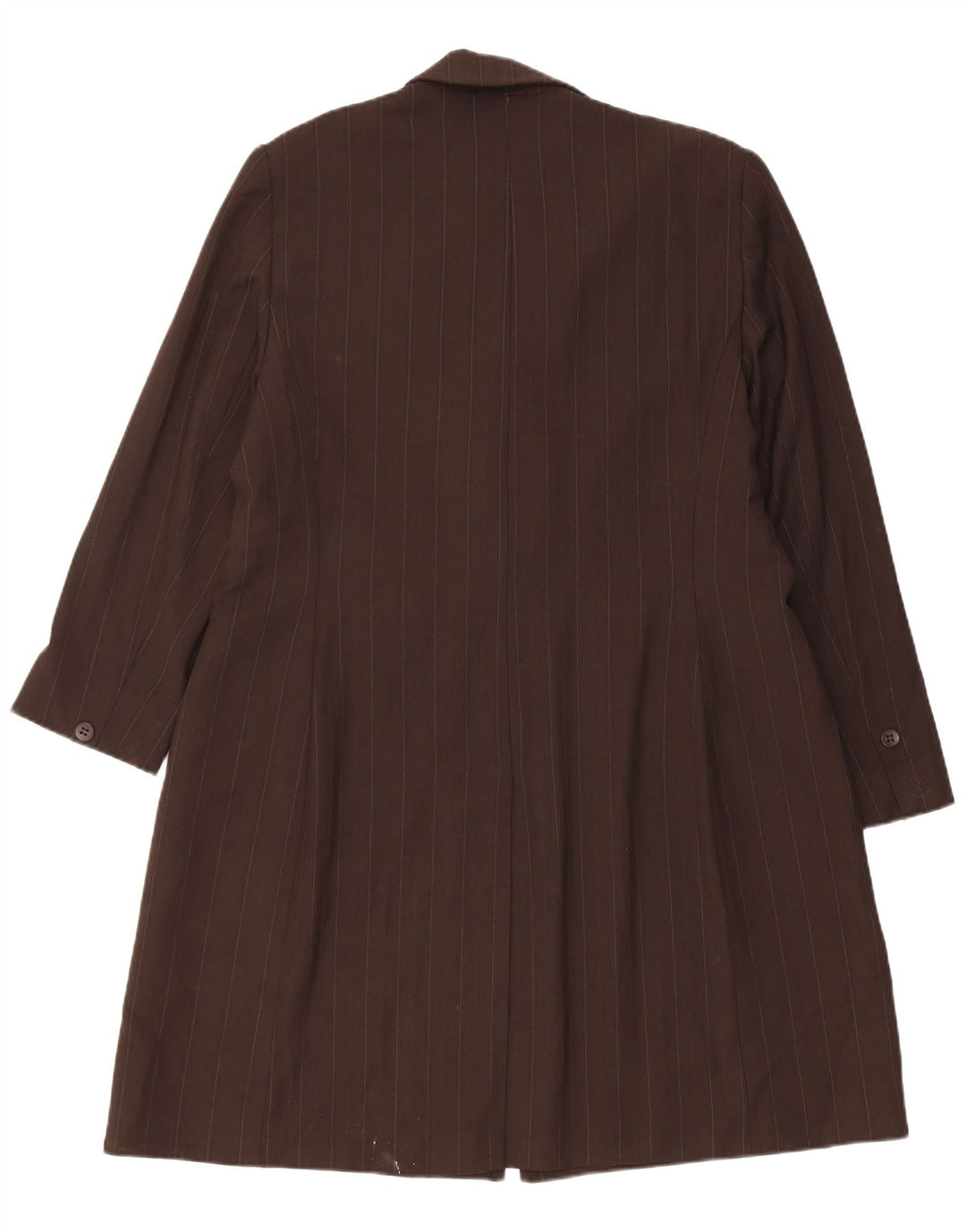 Sobretudo feminino Marks & Spencer UK 20 2XL poliéster listrado marrom