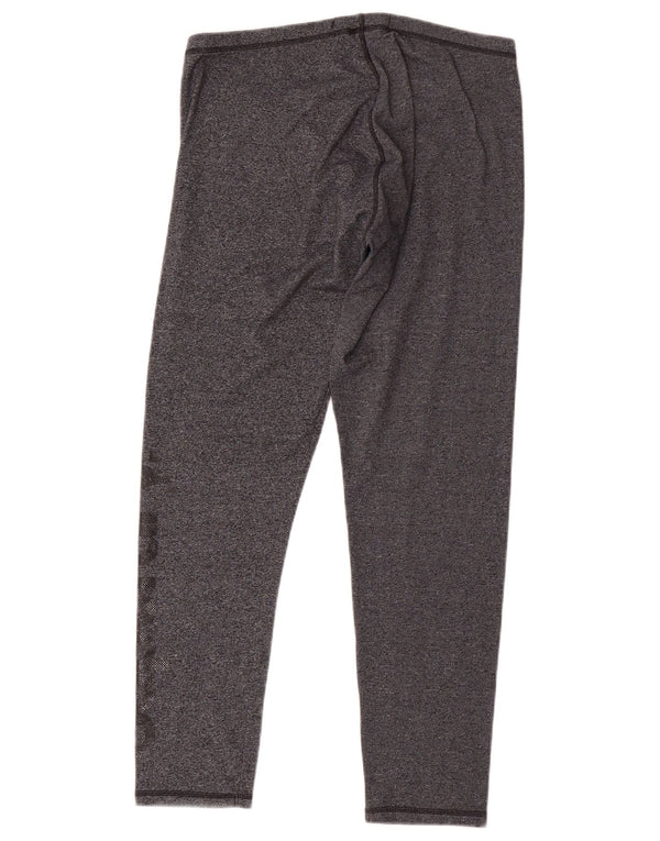 Leggings gráficas femininas Superdry UK 14 algodão manchado cinza grande