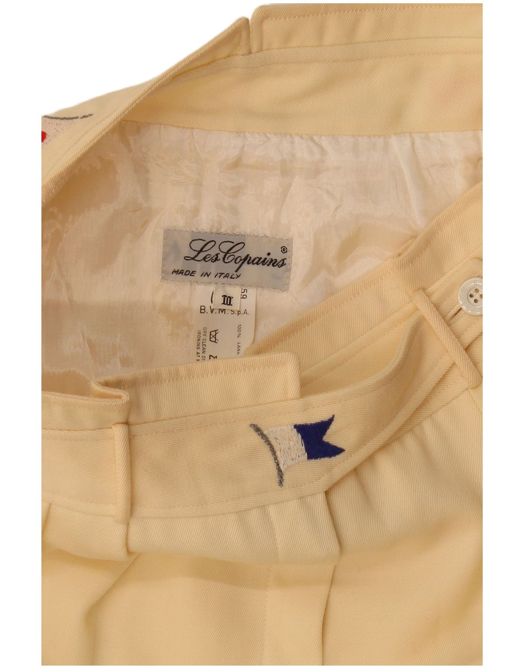 Saia feminina Les Copains em linha A W28 médio off white lã