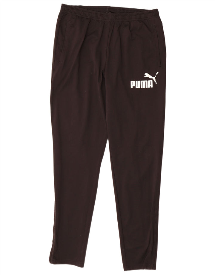 Calça de treino masculina Puma Graphic grande poliéster preto