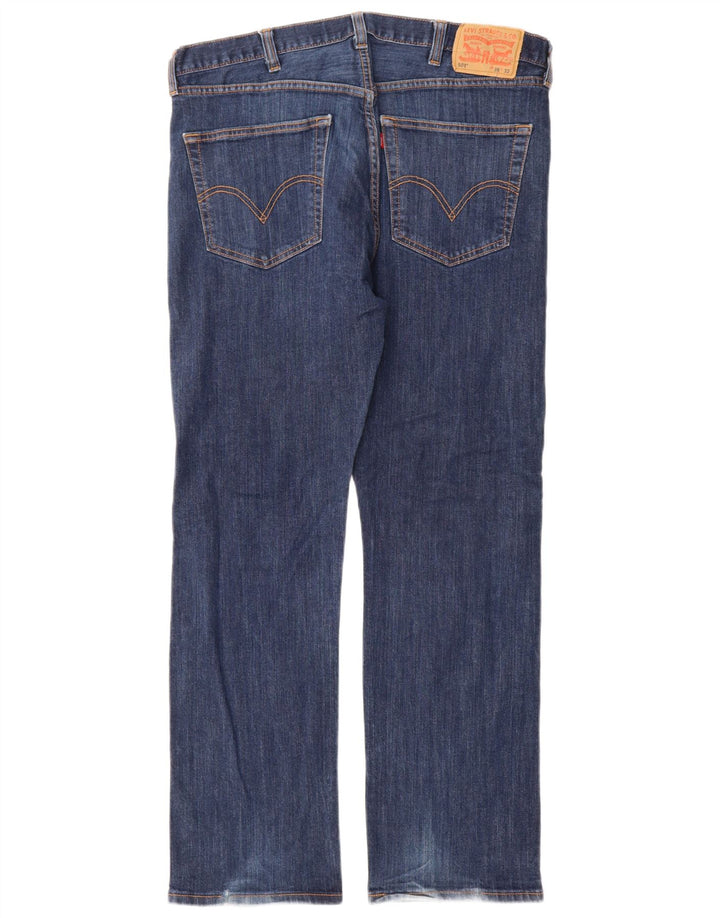 Levi's Masculino 501 Straight Jeans W38 L32 Azul Marinho Algodão