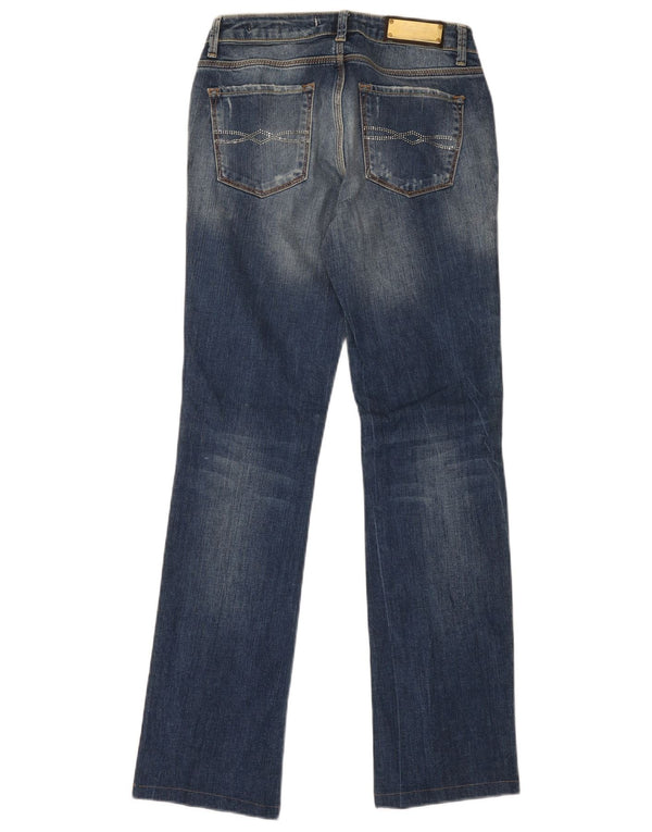 Calça jeans feminina Zara com corte bootcut EU 34 2XS W28 L30 azul algodão