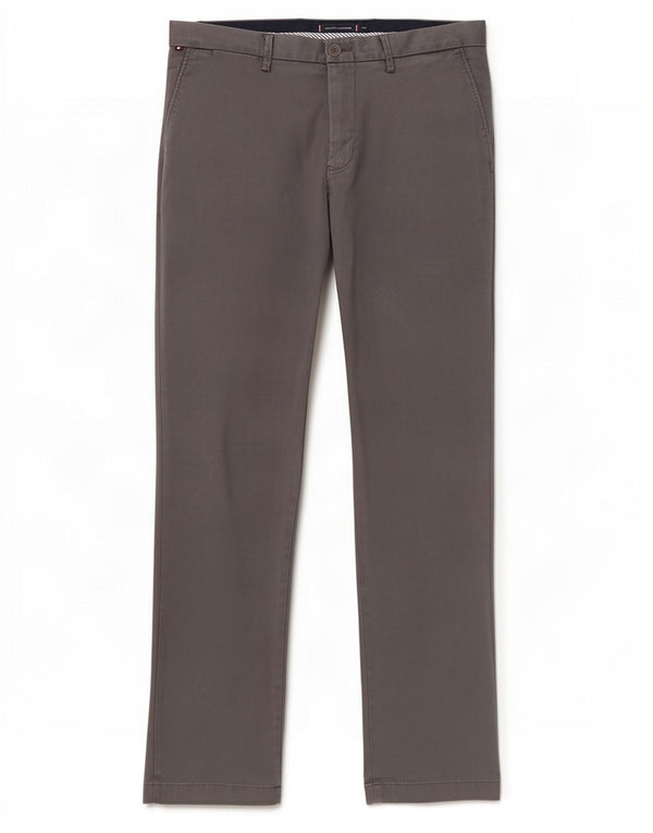 Tommy Hilfiger Calça Chino Masculina Reta W34 L34 Algodão Cinza