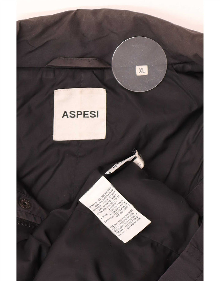 Jaqueta utilitária feminina Aspesi UK 18 XL azul marinho poliamida