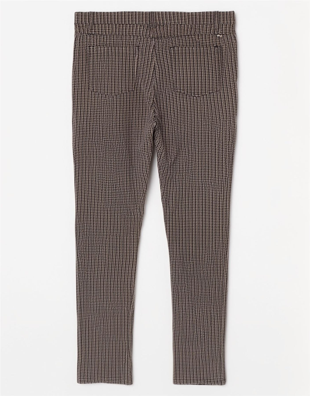 Ellesse Calça feminina casual justa média W30 L28 cinza houndstooth viscose