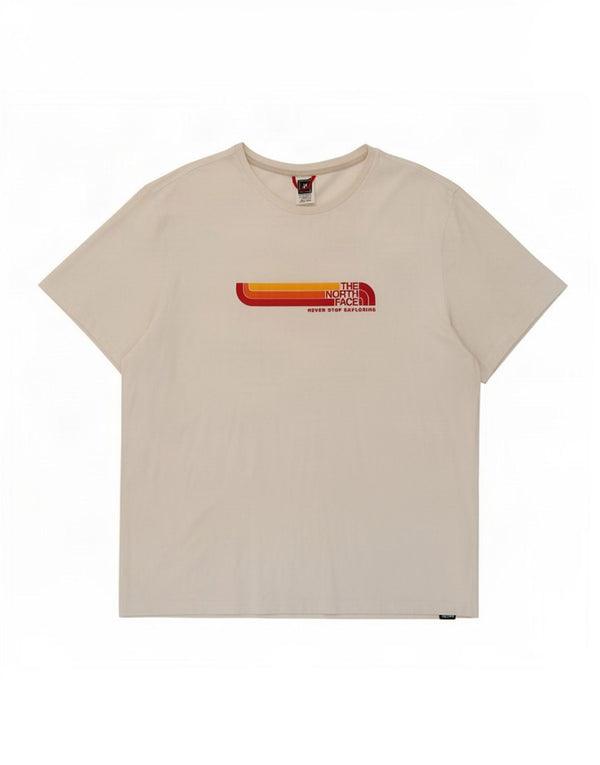 Camiseta gráfica masculina The North Face Top XL algodão branco