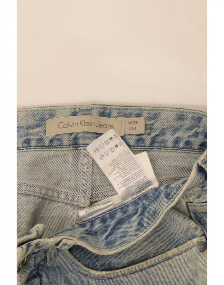 Calvin Klein Masculino Slim Jeans W28 L34 Azul Algodão