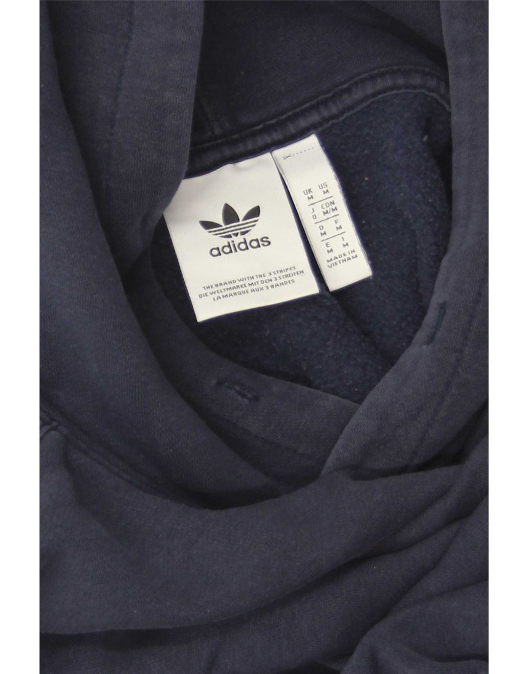 Adidas masculino gráfico moletom com capuz médio azul marinho